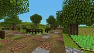 A nicely detailed grass path in Minecraft (Image via u/psychologicalfailure on Reddit)